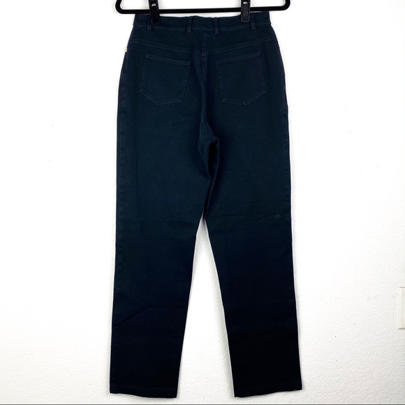 St. John Black Straight Leg Pants Gold Hardware - Picture 2 of 8